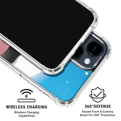 Disney Aladdin and Princess Jasmine Kiss iPhone 15 Clear Case